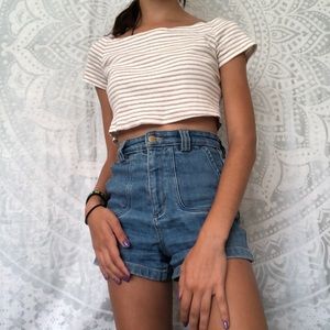 Final Touch Tops - Final Touch Slightly Off the Shoulder Crop Top Final Touch Tops - Final Touch Slightly Off the Shoulder Crop Top